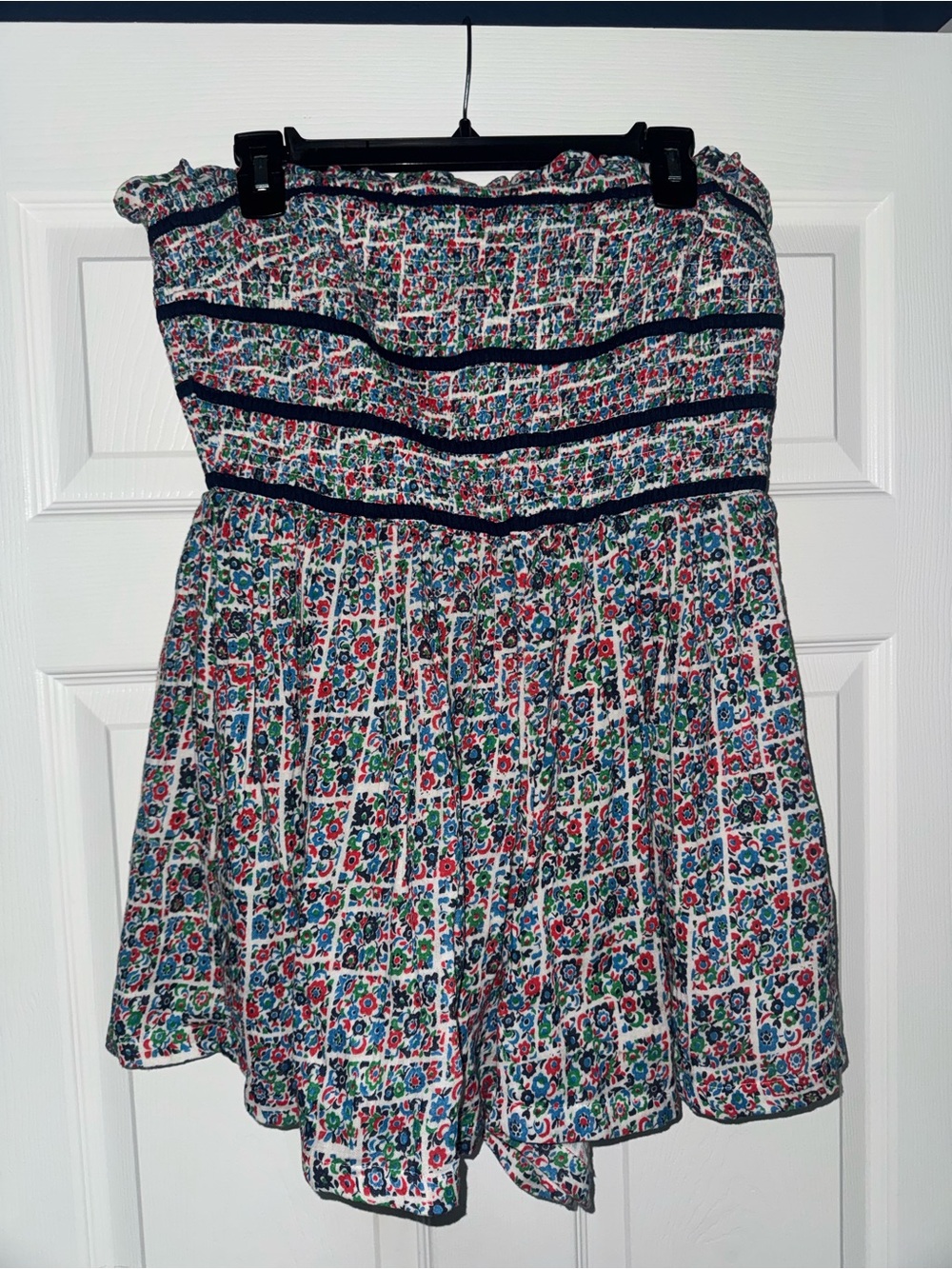Free People Floral Smocked Skater Romper